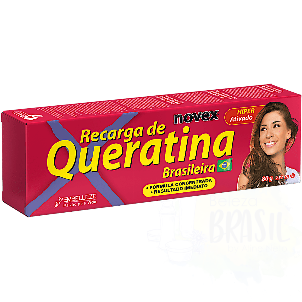 Creme Reconstrutivo Concentrado de Queratina Vegetal Brasileira "Novex" 80g