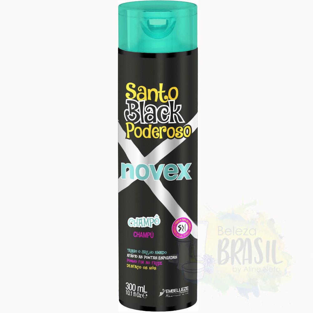 Shampoo "Santo black poderoso" Moisturizer "novex" 300ml