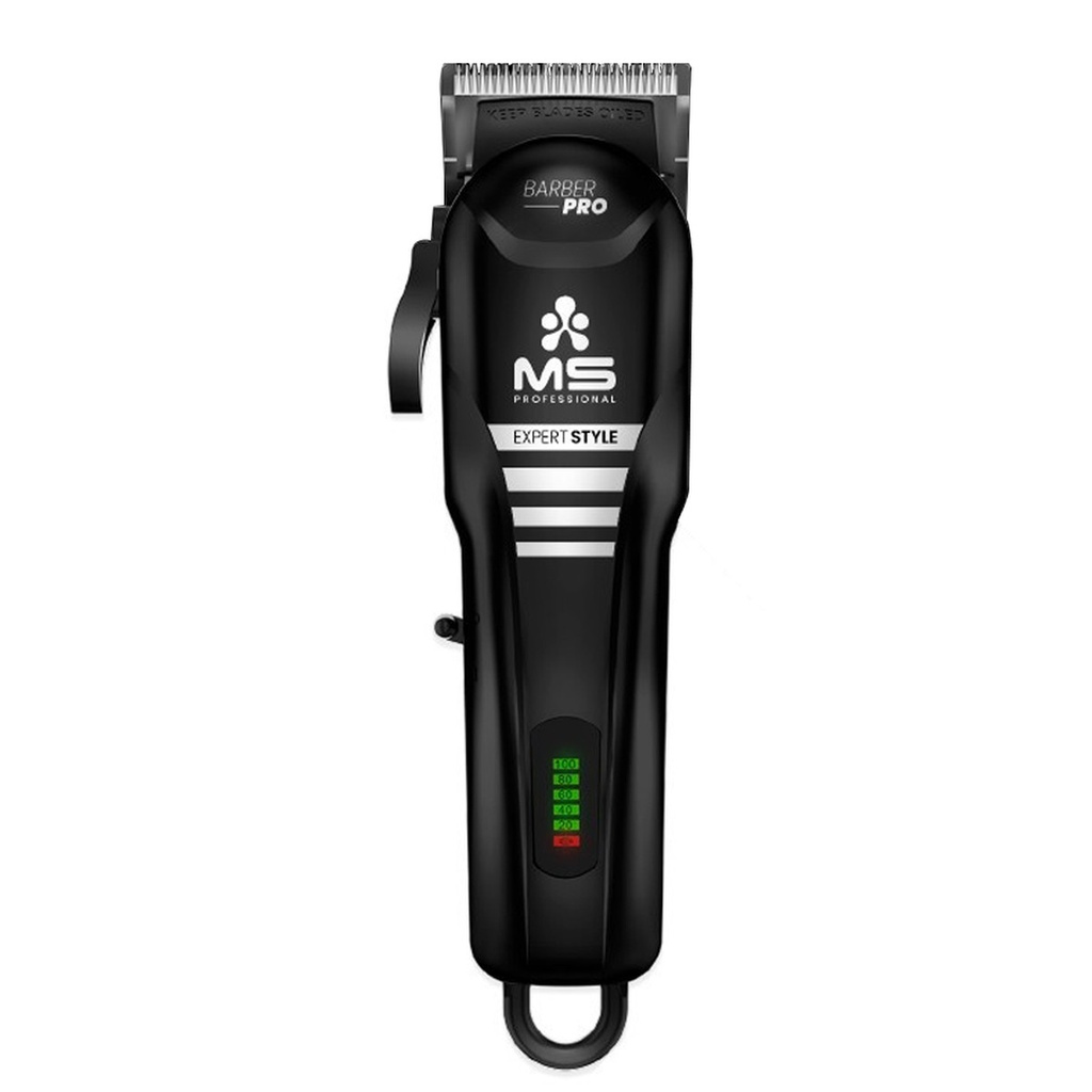 Wireless razor "Barber Pro - Expert Style" Black, with 4 cutting guides "MS Professional"