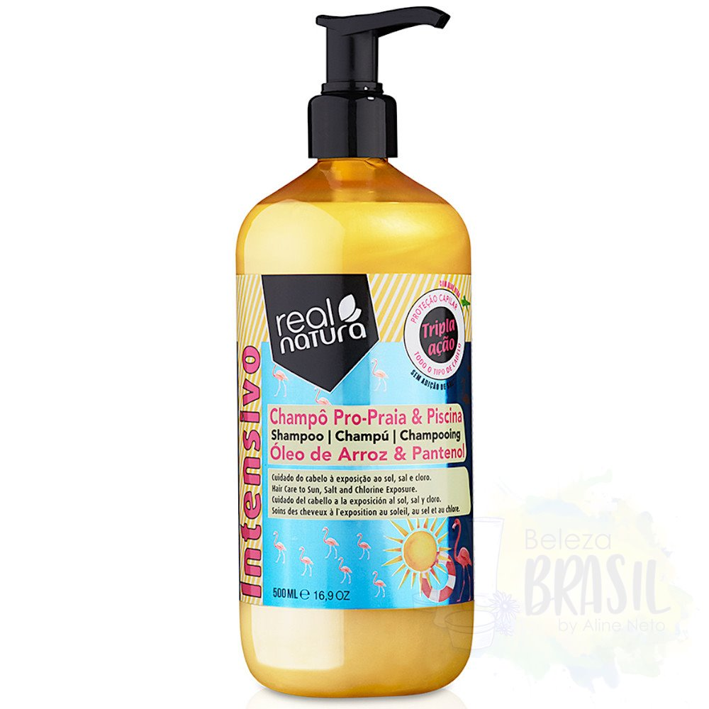 Protective shampoo "Pro-Praia - Piscina" Protects from sun, salt and chlorine "Real Natura" 500ml