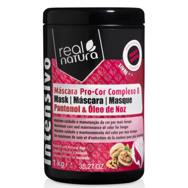 Color Protection Mask - Pro-Cor Complexo B - Panthenol and Walnut Oil - Real Natura 1kg