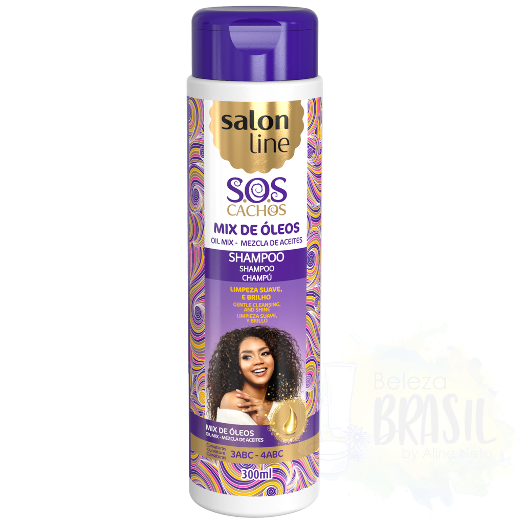 Champô suave lavagem "SOS Mix de Óleos" mistura de óleos "Salon Line" 300ml
