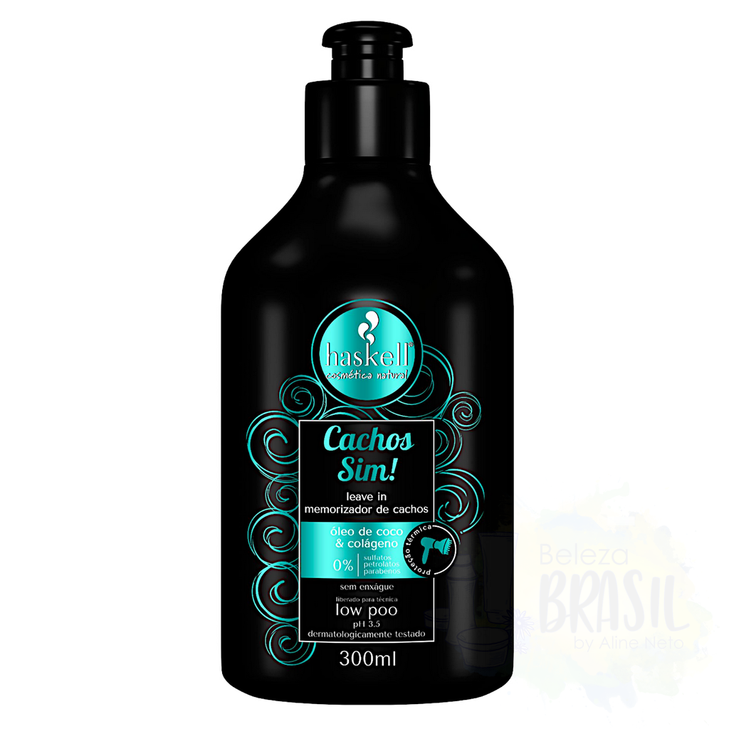 Styling Cream with curl activator "Cachos Sim" Thermoprotective coconut oil and collagen "Haskell" 300ml