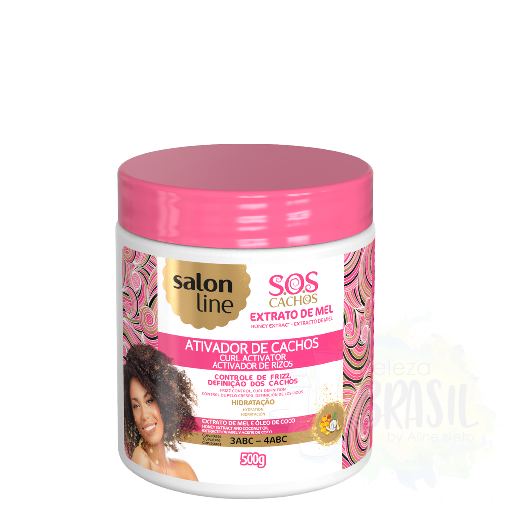 Crème coiffante avec activateur de boucles "SOS Cachos MEL" Miel et Coco "Salon Line" 500ml