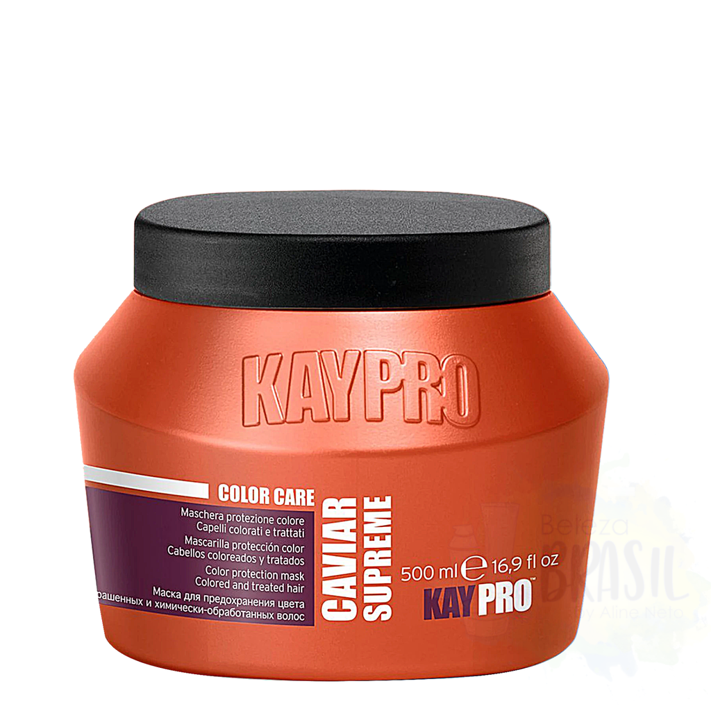 Mascara Protection Color "Caviar Supreme" para cabelos coloridos e tratado "Kay Pro" 500 ml