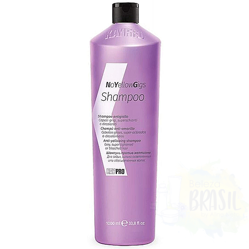 Shampoing Anti-jaunissement "Anti Yellow Gigs" Pour cheveux gris, super-éclaircis ou decolorés "Kay Pro" 1000ml