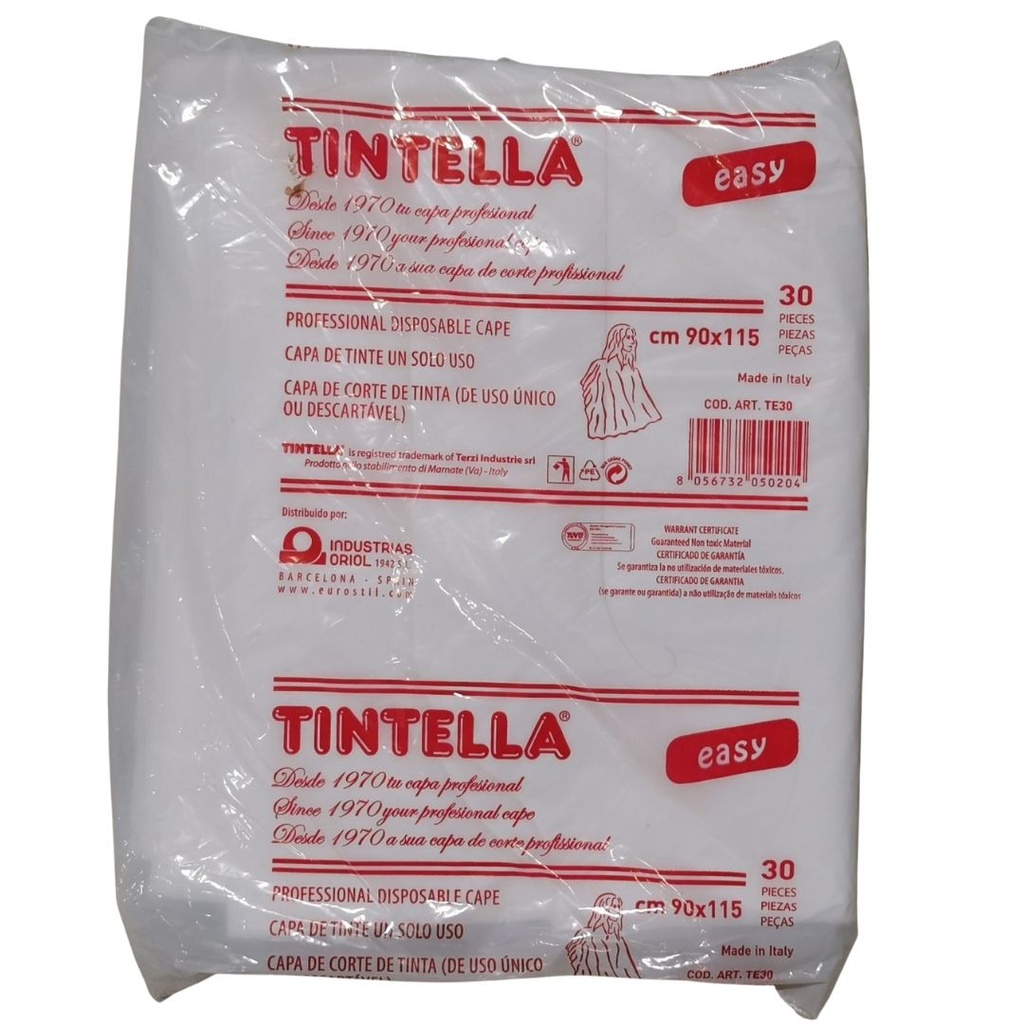 Disposable protective cover, for cutting and dyeing "Tintella" 30 units 90x115cm