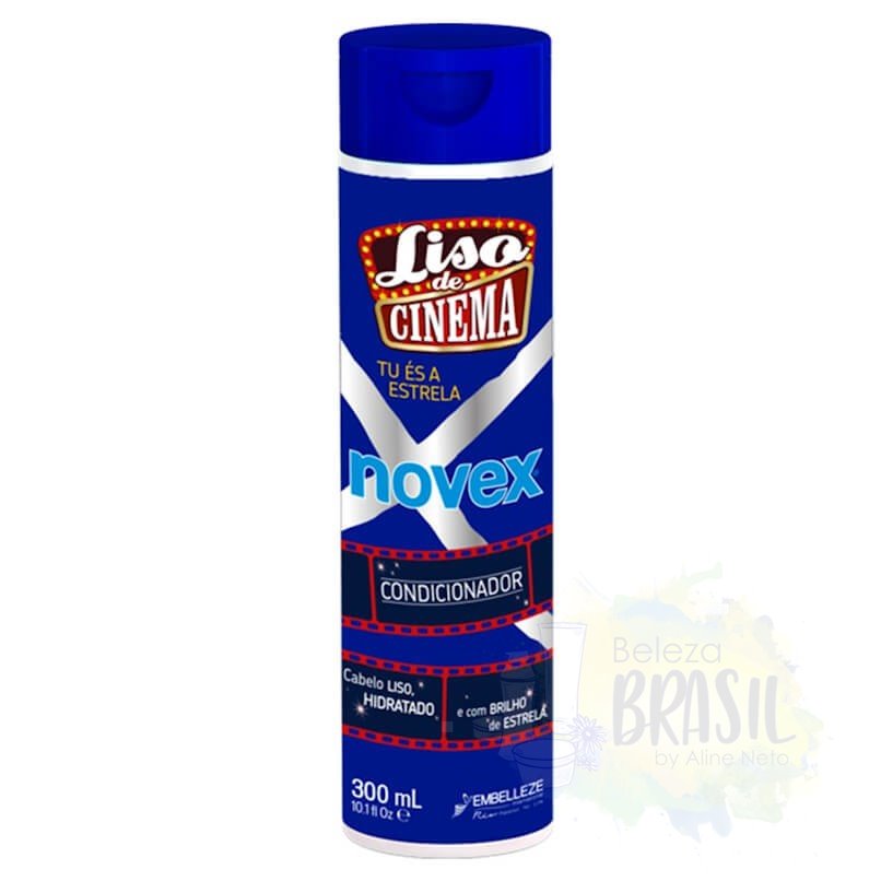 Après-shampoing hydratant "Liso de Cinema" pour cheveux lisse "novex" 300 ml