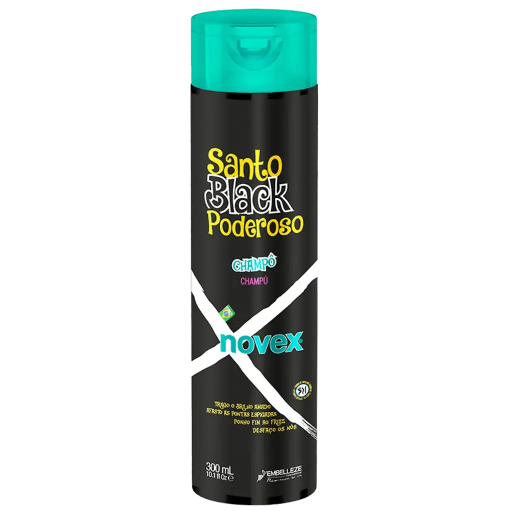 Moisturizing Shampoo - Santo Black Poderoso - Novex 300ml