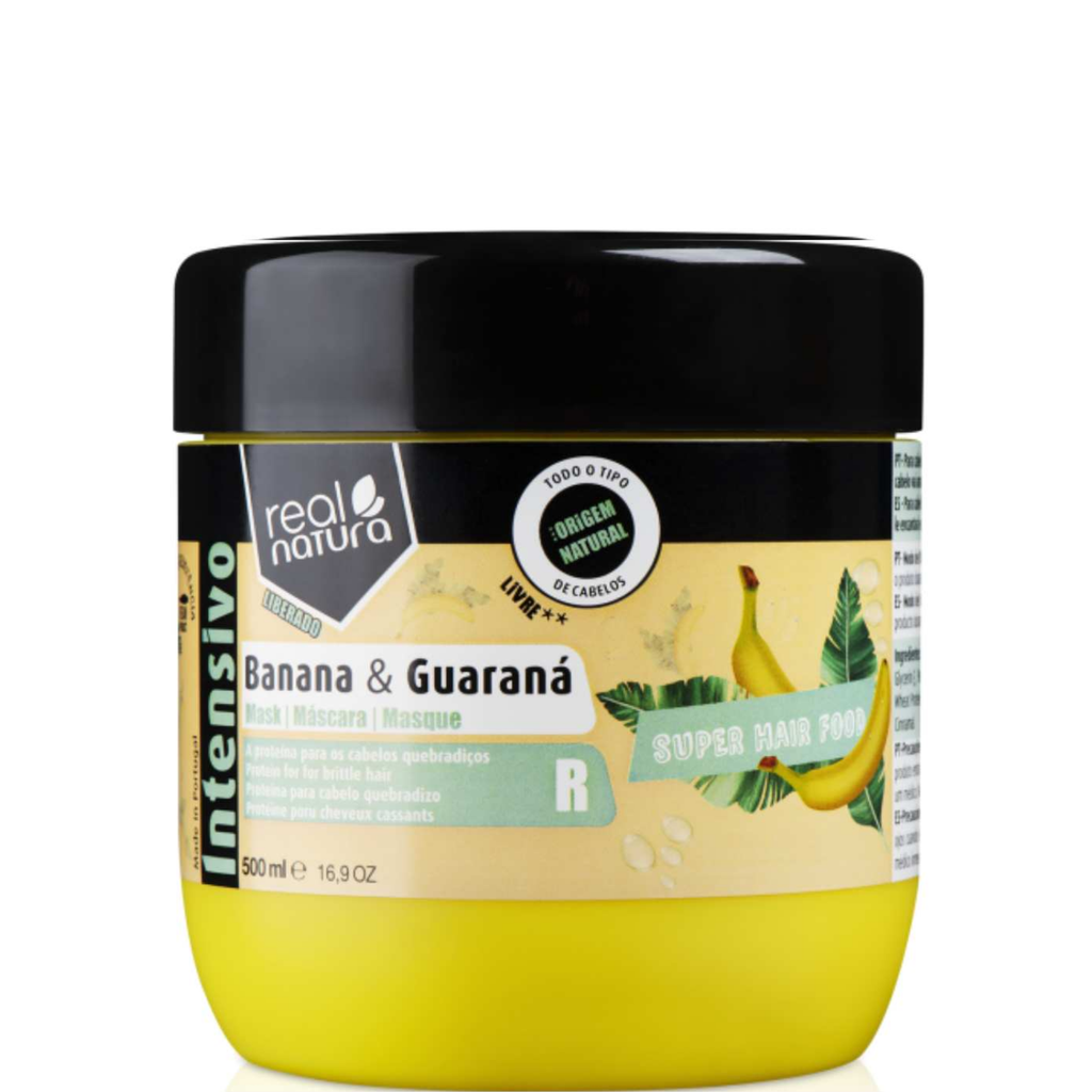 Máscara "Super Hair Food - Banana e Guaraná" Real Natura 500ml