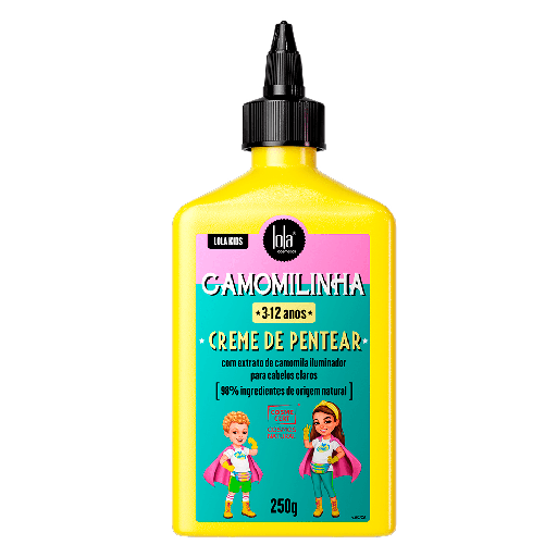 [9321] Crema de peinado para niños "Camomilinha" con extractos de manzanilla "Lola" 250ml