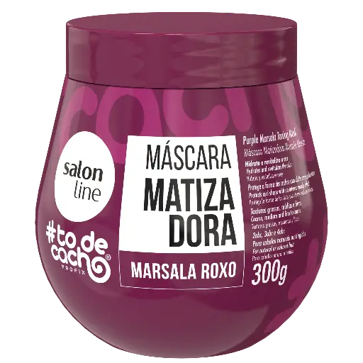 [7908458320820] Máscara Matizadora Marsala Roxo - #To de Cacho - Neutraliza Tons Indesejados e Realça a Cor Marsala - Salon Line 300g
