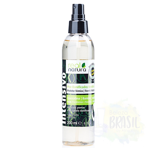 [2407] Spray Protector Térmico "Pró-Danificados Keratina", Bambú, Jojoba"Real Natura" 200 ml