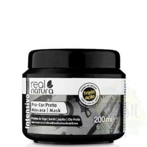 [5600493405846] Mask shader "Pro-Cor Preto" moisturizes and intensifies the black color "Real Natura" 200ml
