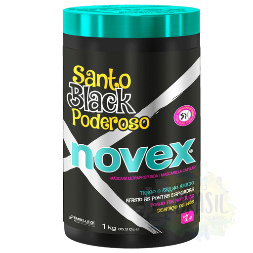 [6336] Ultraprofund treatment mask "santo black poderoso" moisturizer " Novex " 1kg