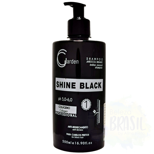 [7897072108719] Shampoo shader Shine Black "Garden Flowers cosméticos profissionais" 500 mL