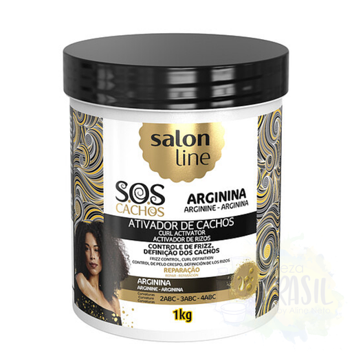 [7898009430200] Crème Coiffante "SOS - Arginina" Contrôle les frisottis et définit les boucles "Salon Line" 1kg