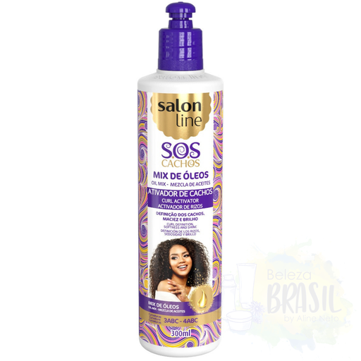 [7898009430217] Styling Cream curl activator "S.O.S - Mix de óleos" Definition, softness and shine "Salon Line" 300ml
