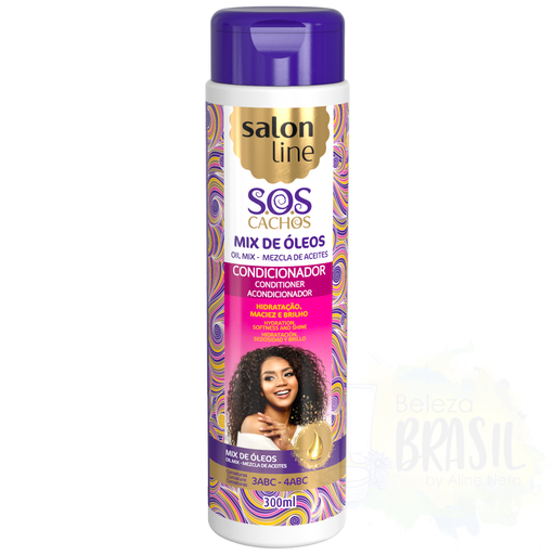 [7898009430224] Acondicionador hidratante "SOS Mix de Óleos" mistura de óleos "Salon Line" 300ml
