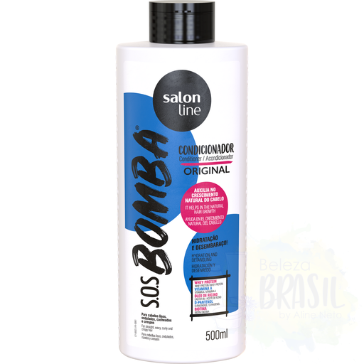 [7898009430675] Acondicionador de crecimiento "S.O.S Bomba" para cabello frágil "Salon Line" 500ml