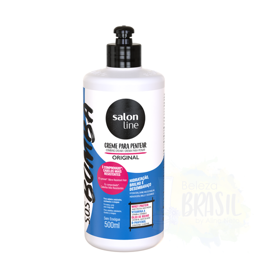 [7898009430682] Hair styling cream "S.O.S Bomba" Hydration and shine "Salon Line" 500ml
