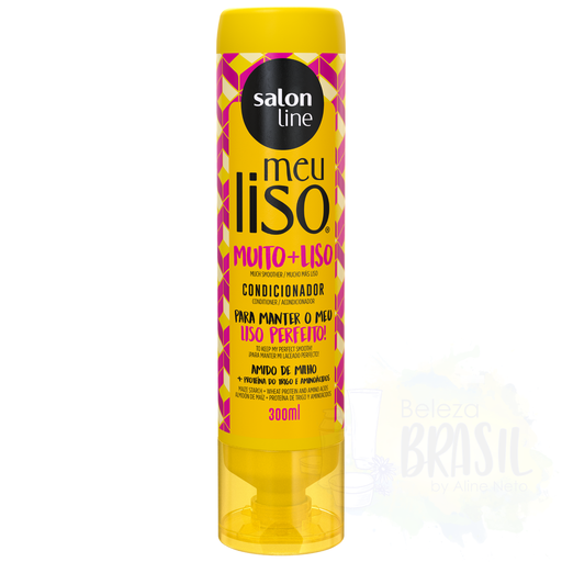 [7898009430910] Condicionador para cabelos lisos "Meu Liso Muito + Liso" para manter a maciez perfeita "Salon Line" 300ml