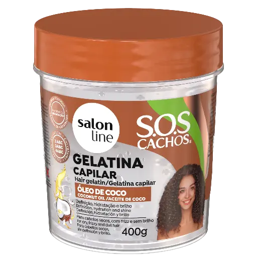 [7898009430965] Shampoo de cabelo lisos "Meu Liso" com óleo de coco e pantenol "Salon Line" 300ml