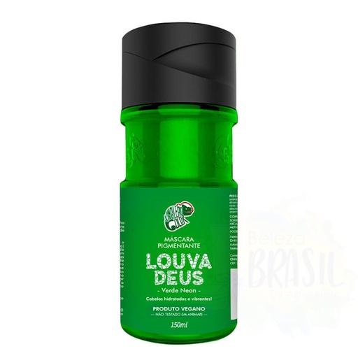 [7898449393677] Pigmenting mask "LOUVA DEUS - neon green" conditions the shine and color "kamaleão color" 150ml