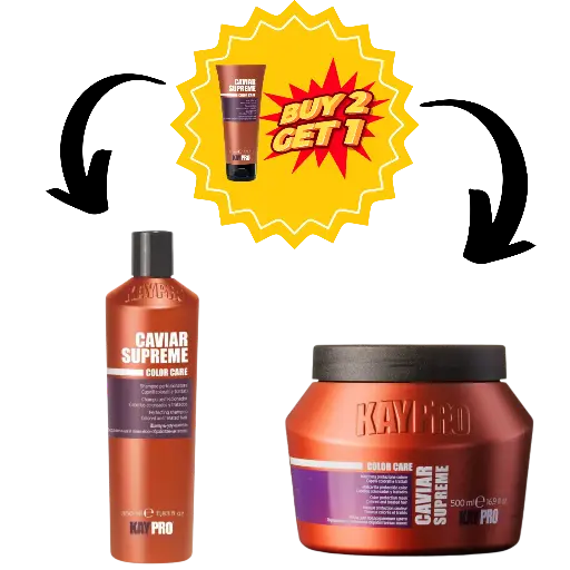[8028483228751] Kit Shampoo - Caviar Supreme - Enhances and Protects Hair Color - KayPro