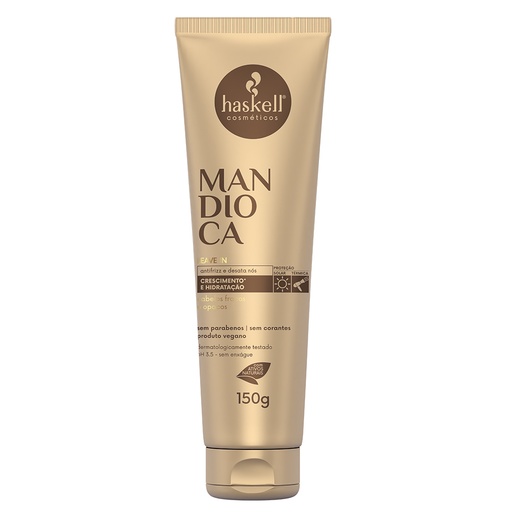 [7898610372067] Styling Cream "leave-in mandioca" sun protection without rinsing "Haskell" 150g