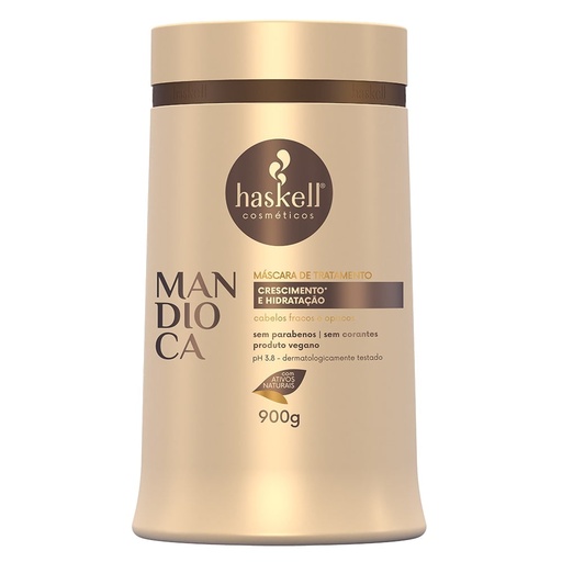 [7898610375716] Masque à la manioc "Mandioca" pour cheveux ternes "Haskell" 900g