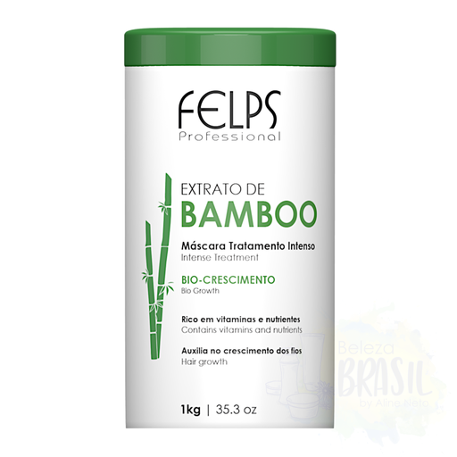 [7898639790309] Máscara de tratamento intenso "Bamboo Extrato" rica em vitaminas e nutrientes "FELPS Profissional" 1 KG