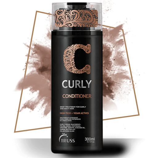 [102036] vegan Conditioner "Curly" intensive treatment for curly hair and wavy "Truss" 300ml