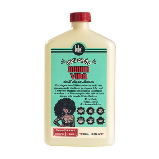 [9003] Shampoo "Vegan" Moisturizer "meu cacho minha vida" curly hair "Lola" 500g
