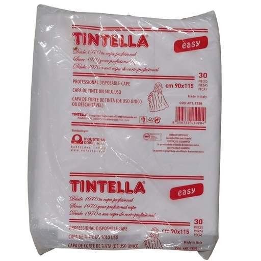 [8056732050204] Funda protectora desechable, para cortar y teñir "Tintella" 30 unidades 90x115cm
