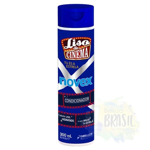 [8761200032650] Après-shampoing hydratant "Liso de Cinema" pour cheveux lisse "novex" 300 ml